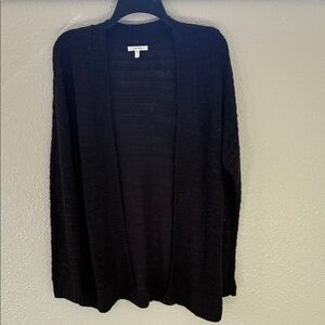 Maurices Black Open-Front Knit Cardigan